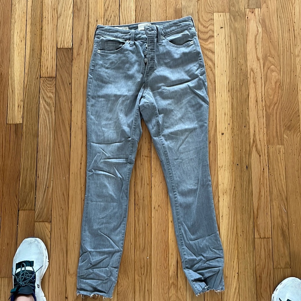 High waisted grey wash jeans - only worn once!